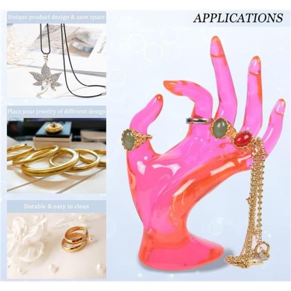 Jewelry Display Holder, Hand Bracelet Ring Rack, Polyresin Necklace Stand - Picture 10 of 12